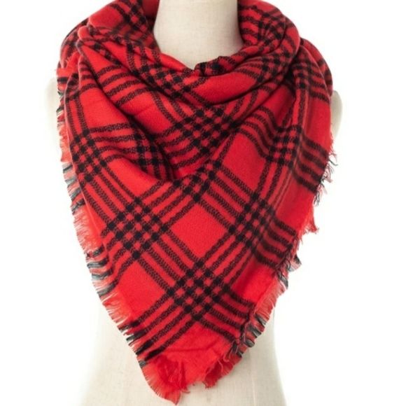 New ❤🖤 So Soft Red/Black Scarf - Picture 4 of 5